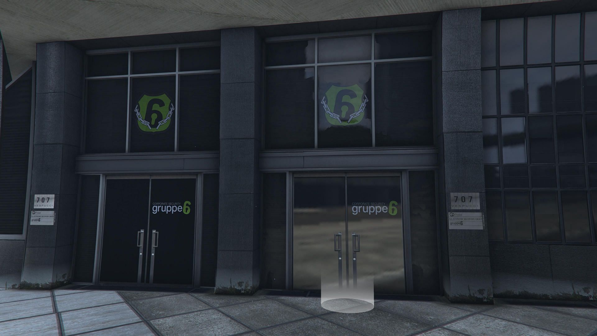 Gruppe Sechs building in Los Santos (Image via Rockstar Games)
